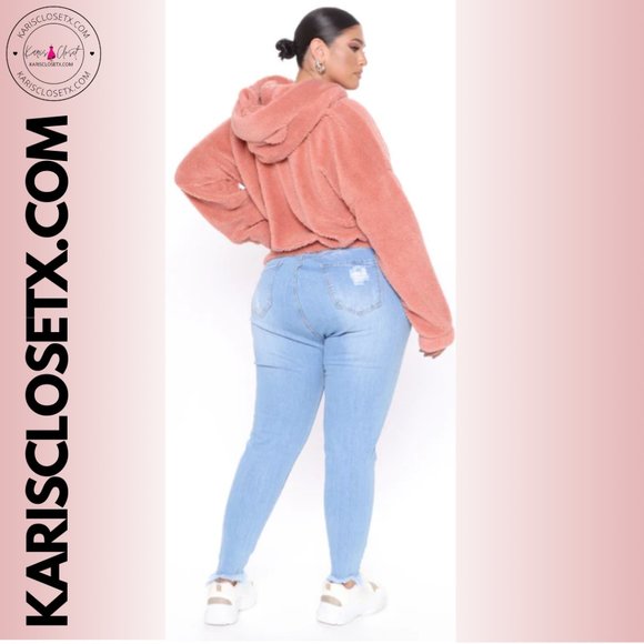 ✅ ✨NWOT✨ Your Favorite Teddy Bear Pullover Jacket - Mauve - Picture 2 of 3